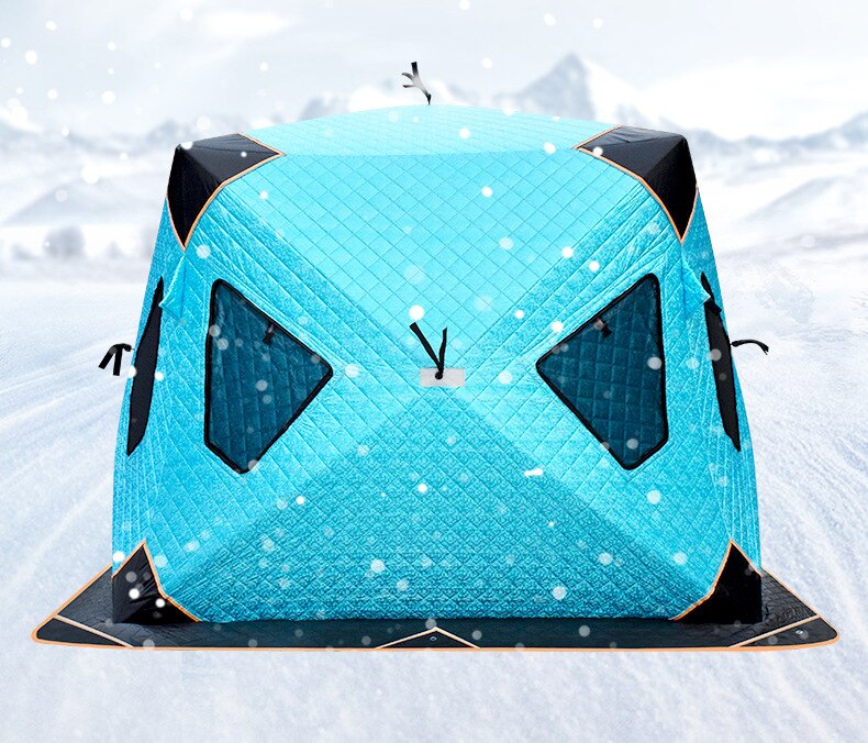 Cheap Goat Tents TENTAGON 4 Layer Thick Cotton Winter Fishing Tent Upgrain Ice Shelter Outdoor Winterized Camping Tent Easy Setup Warm House   